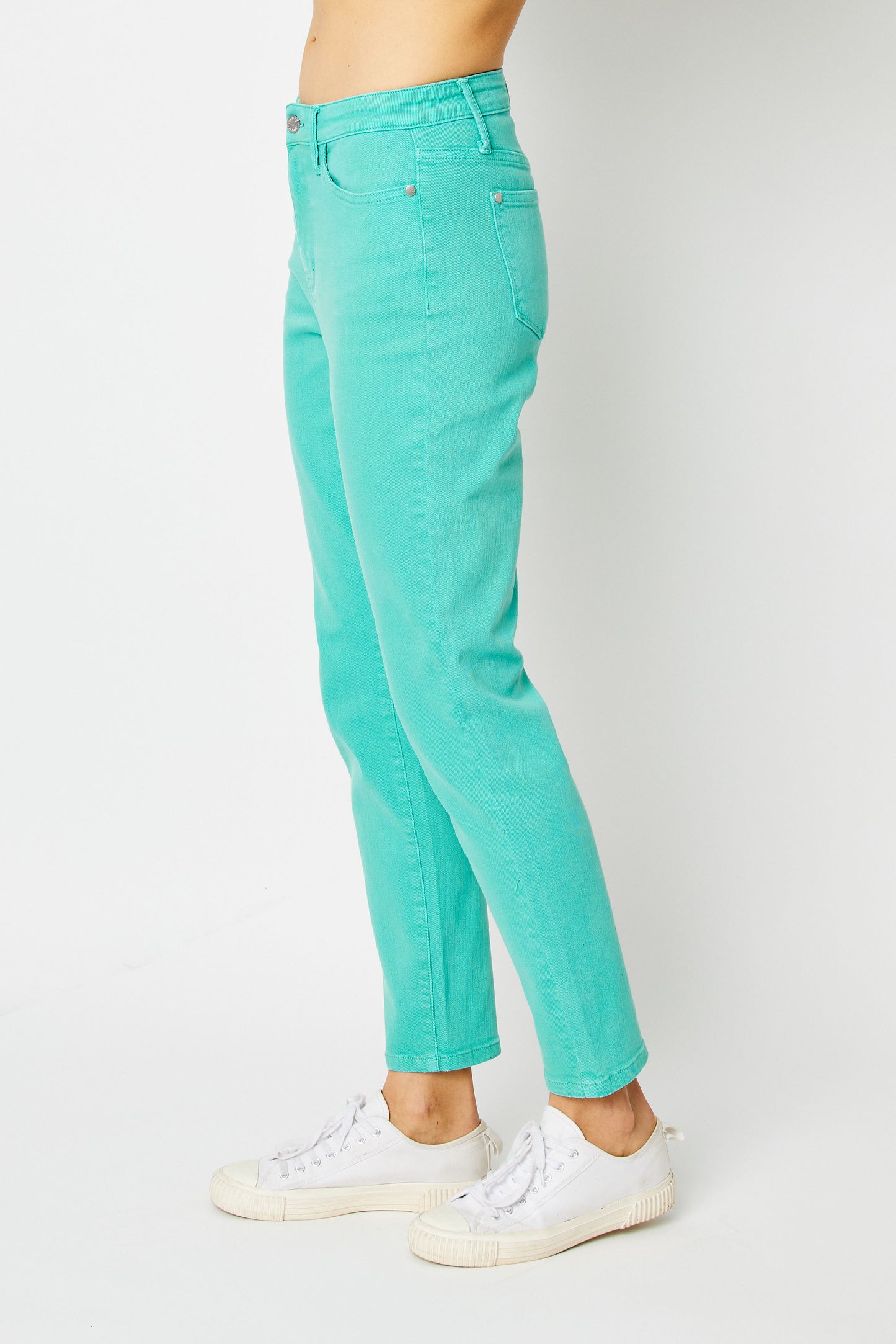 *High Waist Slim Jean Aquamarine