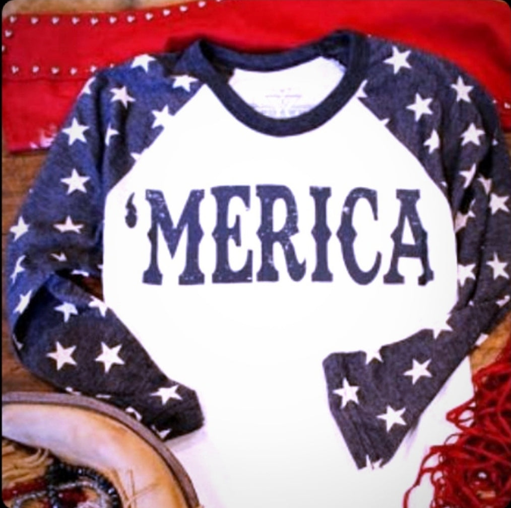 'Merica Baseball Tee 3X