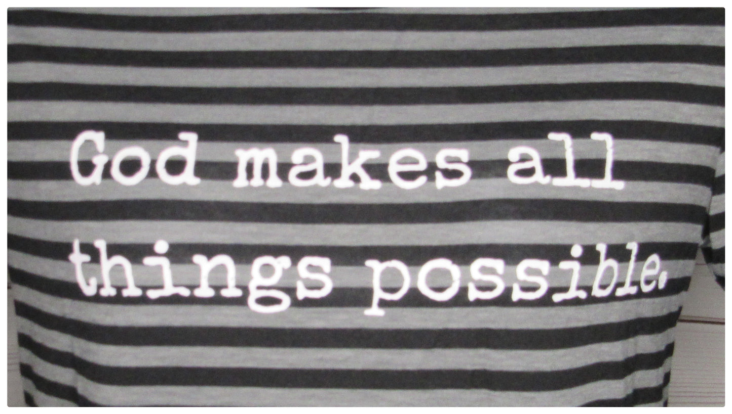 *God Makes All Things Possible Ringer Tee