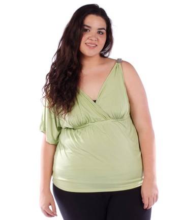 *One-Side Sleeveless Blouse