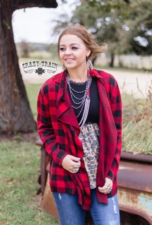 *Perfect Plaid Buffalo Cardigan 2X