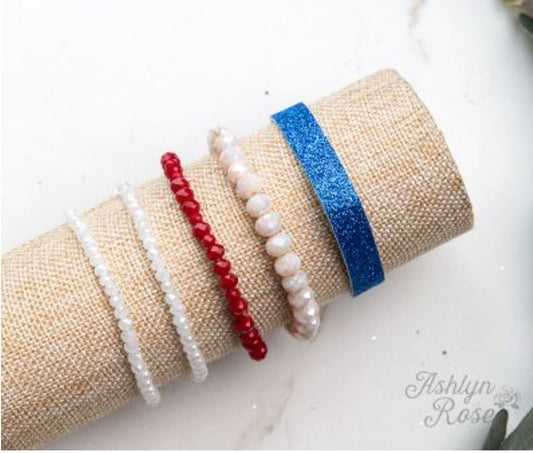 *Patriotic Bracelet Stack