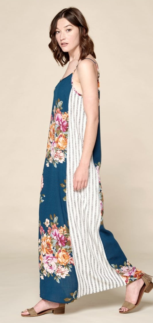 *Floral Spaghetti Strap Maxi